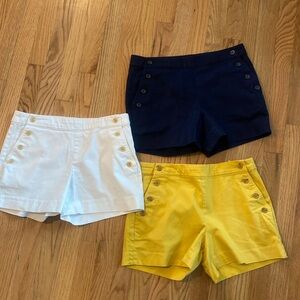 3 pair of banana republic shorts size 4 fit generous